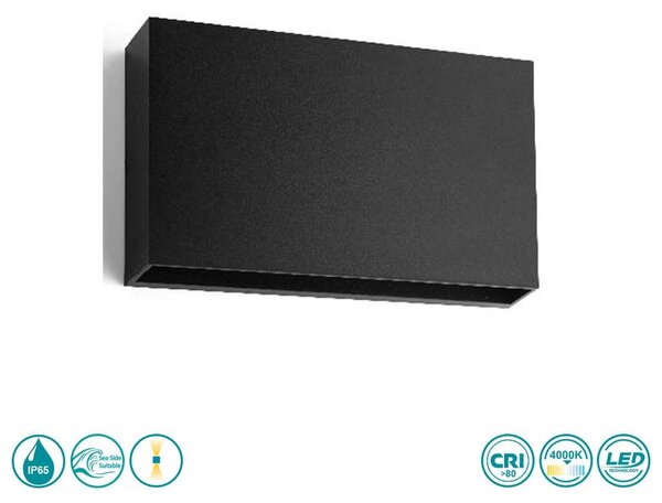 Απλίκα Εξωτερικού Χώρου Sole Luce Suite 21-8013-19 Ανθρακί (3000K)