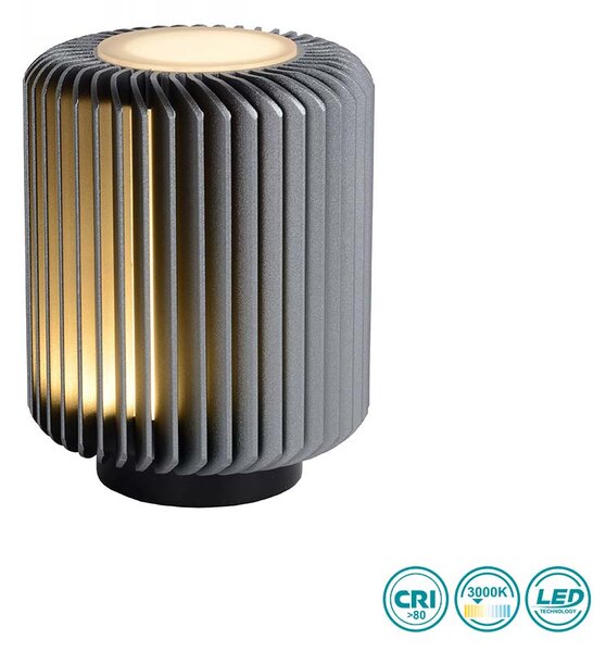 Φωτιστικό Επιτραπέζιο Lucide Turbin 26500-05-36 Γκρι
