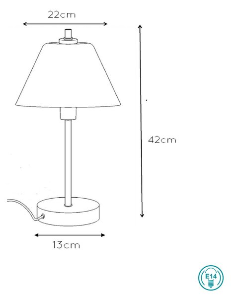 Φωτιστικό Επιτραπέζιο Lucide Touch Two 12561-21-12 Χρώμιο