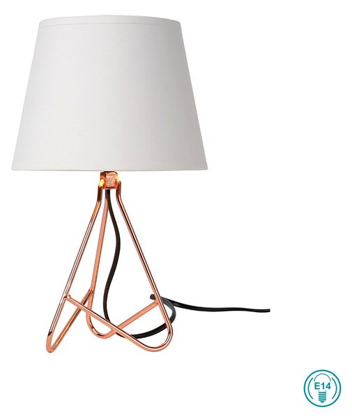 Φωτιστικό Επιτραπέζιο Lucide Gitta 47500-81-17 Χαλκός-Λευκό