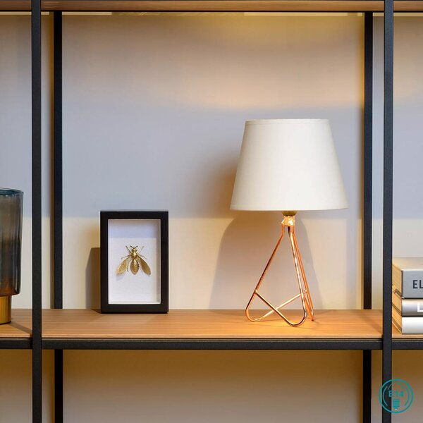 Φωτιστικό Επιτραπέζιο Lucide Gitta 47500-81-17 Χαλκός-Λευκό