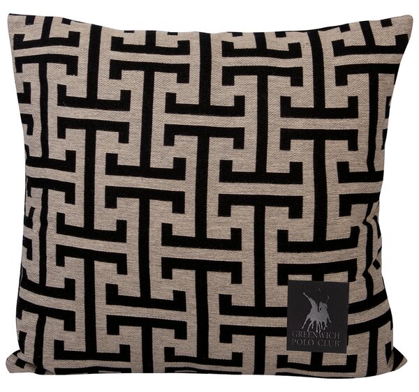 Διακοσμητικό Μαξιλάρι (40x40) Greenwich Polo Club 3902 Beige-Black