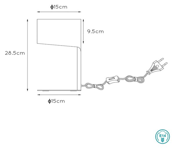 Φωτιστικό Επιτραπέζιο Lucide Knulle 45504-01-30 Μαύρο