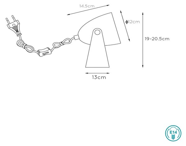 Φωτιστικό Επιτραπέζιο Lucide Chago 45564-01-31 Λευκό