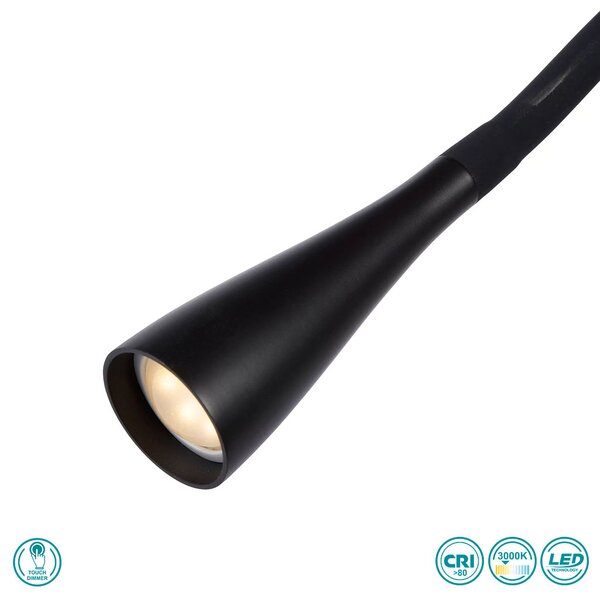 Φωτιστικό Clip-On Lucide Zozy 18256-03-30 Μαύρο Ματ