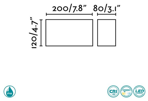 Απλίκα Εξωτερικού Χώρου Faro Tane 72269 Ανθρακί