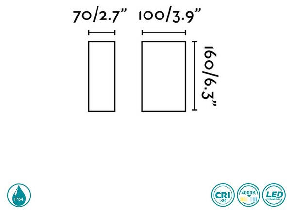 Απλίκα Εξωτερικού Χώρου Faro Lace 70811 Ανθρακί
