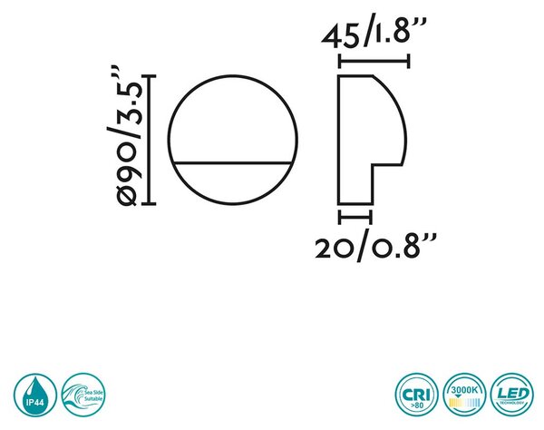 Απλίκα Εξωτερικού Χώρου Faro Drak 72330