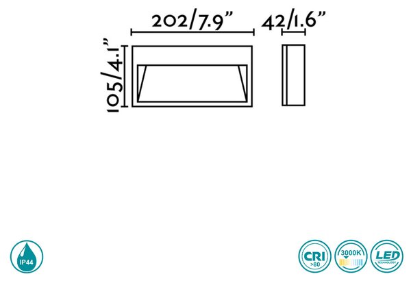 Απλίκα Εξωτερικού Χώρου Faro Path 70508 Ανθρακί