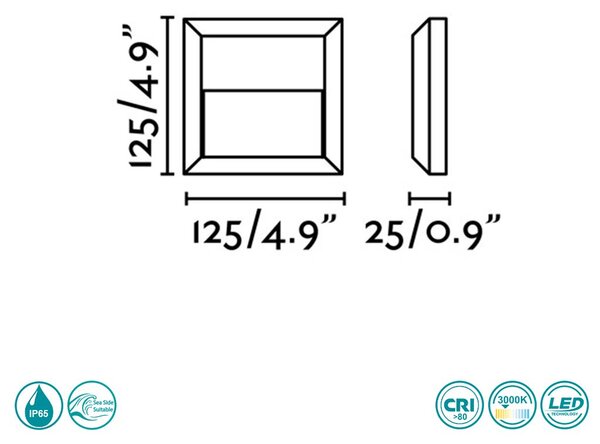 Απλίκα Εξωτερικού Χώρου Faro Grant 70655 Ανθρακί