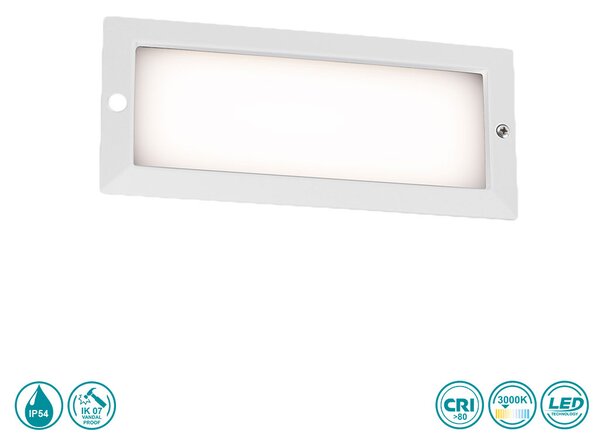 Απλίκα Χωνευτή Εξωτερικού Χώρου Faro Stripe-2 72093 Λευκό Ματ