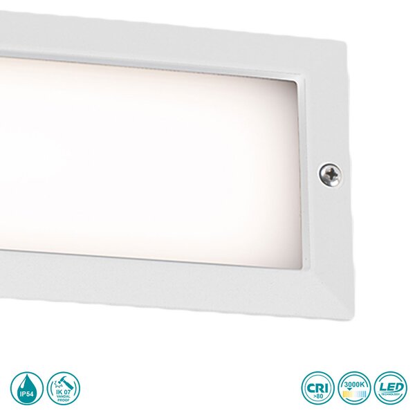 Απλίκα Χωνευτή Εξωτερικού Χώρου Faro Stripe-2 72093 Λευκό Ματ