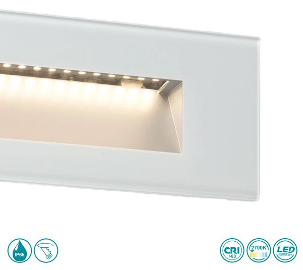 Απλίκα Χωνευτή Εξωτερικού Χώρου Faro Dart 70277 Λευκή Ματ
