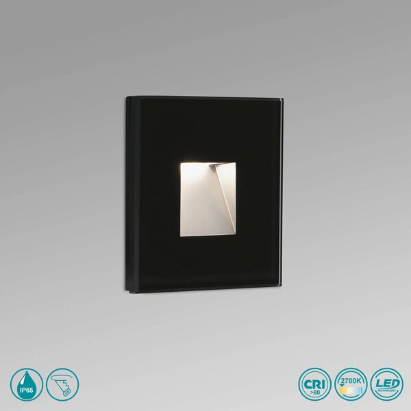 Απλίκα Χωνευτή Εξωτερικού Χώρου Faro Dart 70273 Μαύρη Ματ