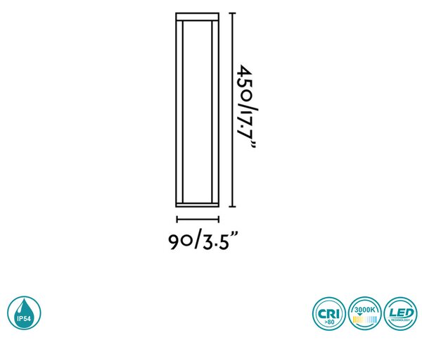 Κολωνάκι Εξωτερικού Χώρου Faro Chandra 72298 Ανθρακί