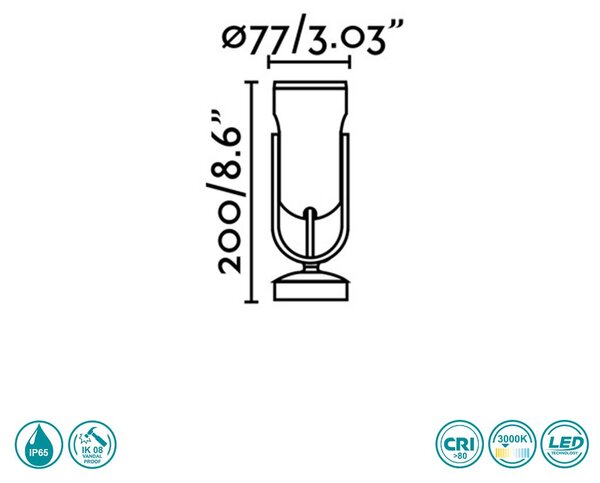 Σποτ Εξωτερικού Χώρου Faro Slot 70035 Ανθρακί
