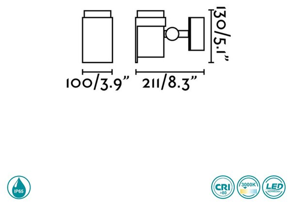 Σποτ Εξωτερικού Χώρου Faro Foc 70156 Ανθρακί