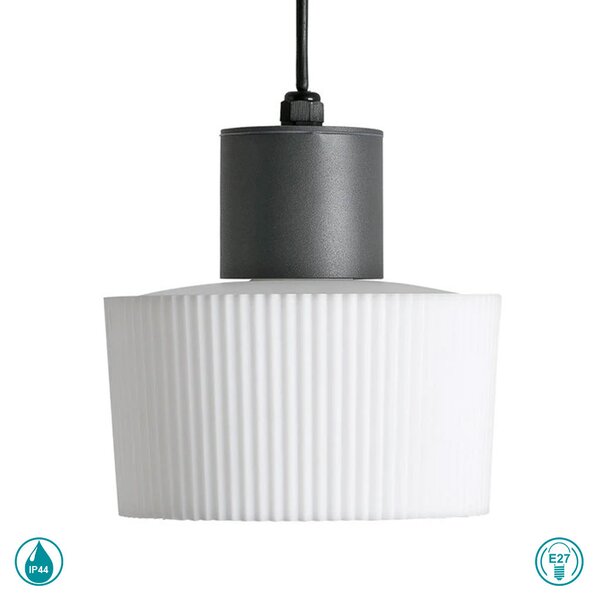 Φωτιστικό Κρεμαστό Εξωτερικού Χώρου Faro Muffin 74427C-04 Ανθρακί