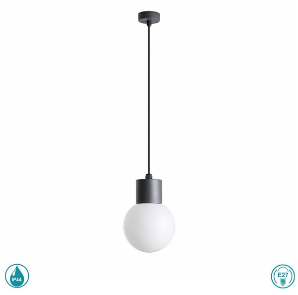 Φωτιστικό Κρεμαστό Εξωτερικού Χώρου Faro Moon 74427C-01 Ανθρακί