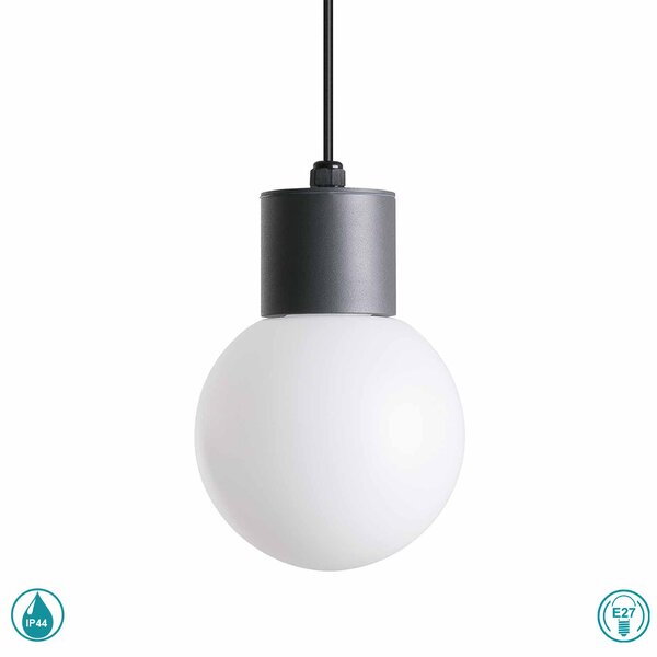 Φωτιστικό Κρεμαστό Εξωτερικού Χώρου Faro Moon 74427C-01 Ανθρακί