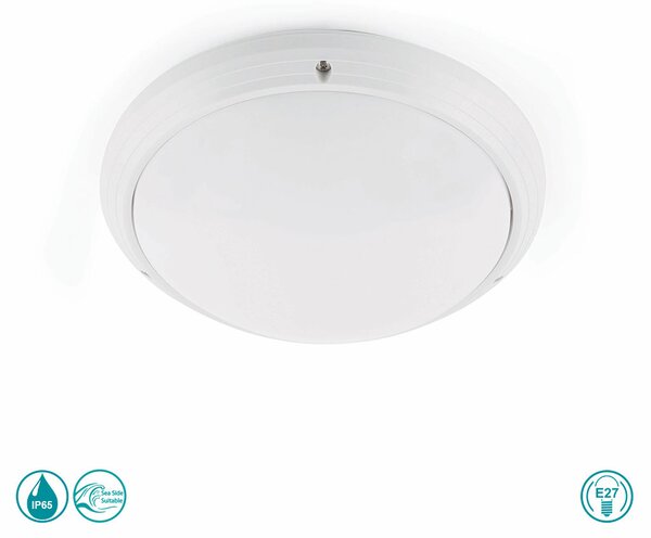 Φωτιστικό Οροφής Εξωτερικού Χώρου Faro Dakron 70722 Λευκό Ματ
