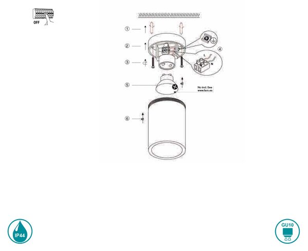 Φωτιστικό Οροφής Εξωτερικού Χώρου Faro Olot 71372 Λευκό Ματ