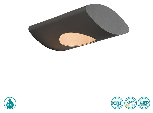 Απλίκα Εξωτερικού Χώρου Trio Lighting Katun 226160142 Ανθρακί