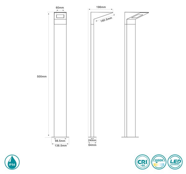 Κολωνάκι Εξωτερικού Χώρου Trio Lighting Nelson 525360142