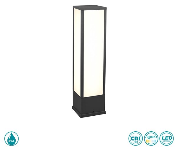 Κολωνάκι Εξωτερικού Χώρου Trio Lighting Fuerte 526260142 Ανθρακί