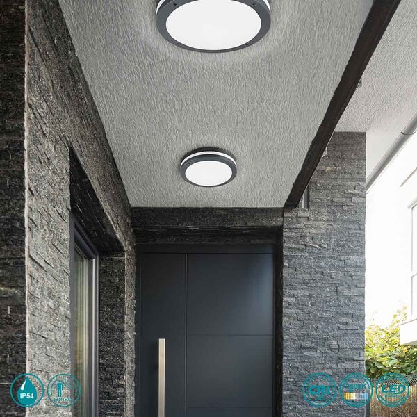 Φωτιστικό Οροφής Εξωτερικού Χώρου Trio Lighting Piave 676960142 Ανθρακί