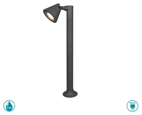 Κολωνάκι Εξωτερικού Χώρου Trio Lighting Kaveri 506060142 Ανθρακί