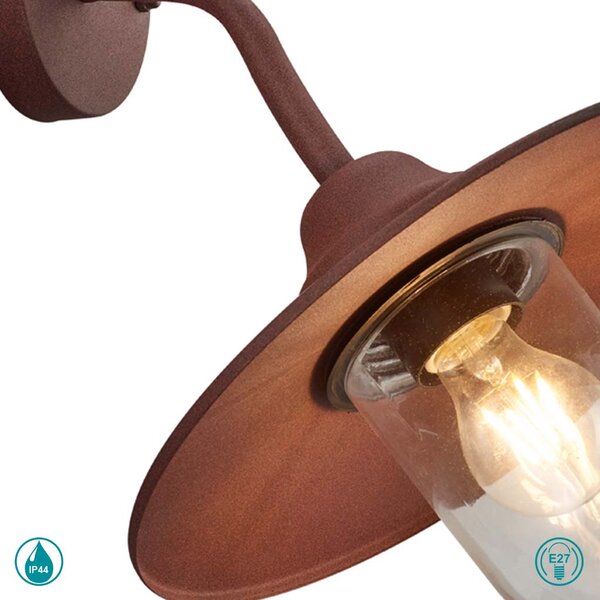 Απλίκα Εξωτερικού Χώρου Trio Lighting Brenta 201760124 Σκουριά
