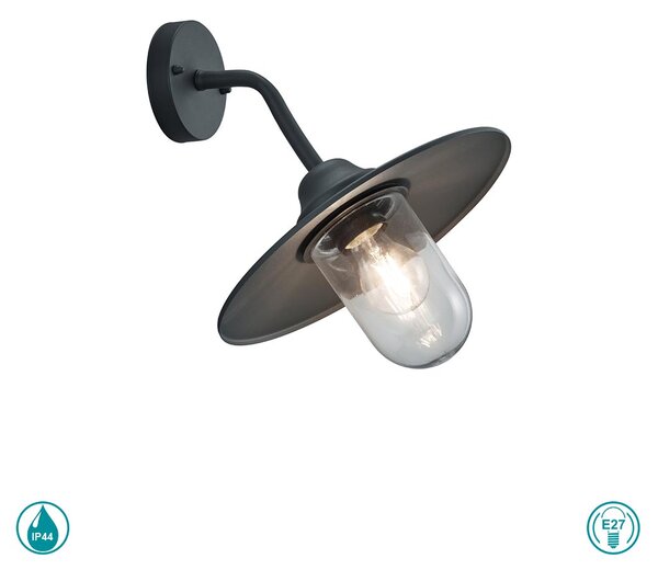 Απλίκα Εξωτερικού Χώρου Trio Lighting Brenta 201760142 Ανθρακί