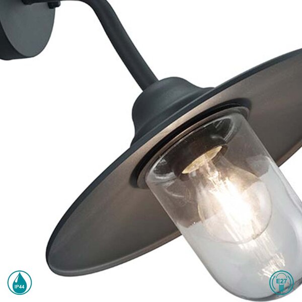 Απλίκα Εξωτερικού Χώρου Trio Lighting Brenta 201760142 Ανθρακί