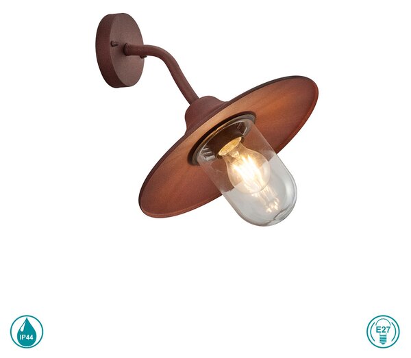 Απλίκα Εξωτερικού Χώρου Trio Lighting Brenta 201760124 Σκουριά