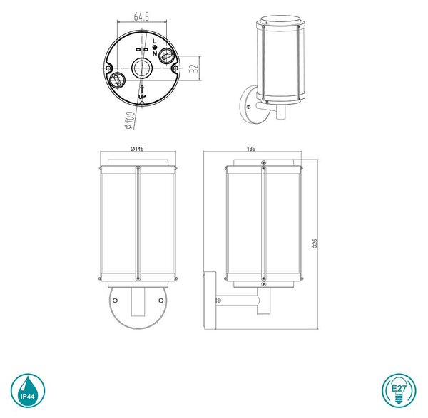 Απλίκα Εξωτερικού Χώρου Trio Lighting Tanaro 202360124 Σκουριά