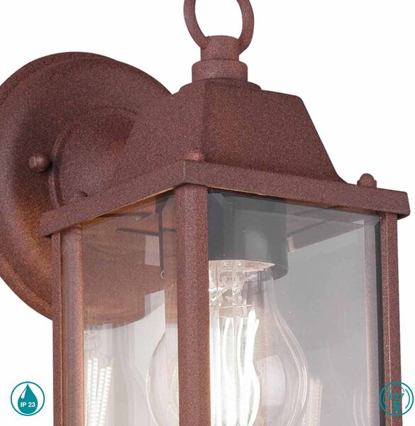 Απλίκα Εξωτερικού Χώρου Trio Lighting Olona 201960124 Σκουριά