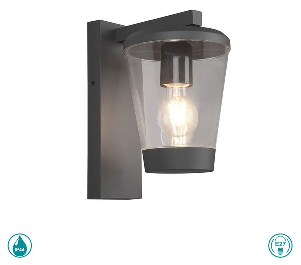 Απλίκα Εξωτερικού Χώρου Trio Lighting Cavado 211060142 Ανθρακί