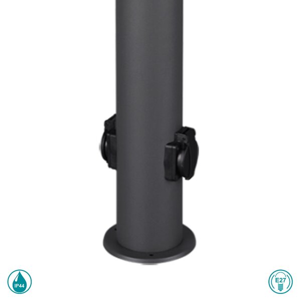 Κολωνάκι Εξωτερικού Χώρου Trio Lighting Hoosic 424067142 Ανθρακί
