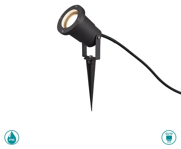 Σποτ Με Καρφί Εξωτερικού Χώρου Trio Lighting Ubangi 800260142 Ανθρακί