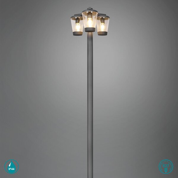 Κολόνα Εξωτερικού Χώρου Trio Lighting Cavado 411060342 Ανθρακί