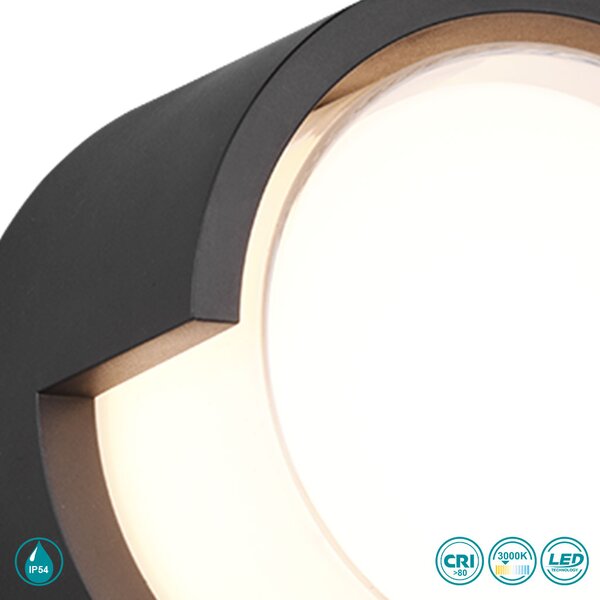 Απλίκα Εξωτερικού Χώρου RL Lighting Puno R27036132 Μαύρη Ματ