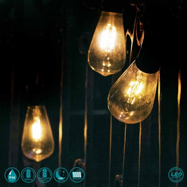 Φωτιστικό Φορητό-Ηλιακό Εξωτερικού Χώρου RL Lighting Campus R35146132 Μαύρο Ματ (Σετ 3 τεμ)