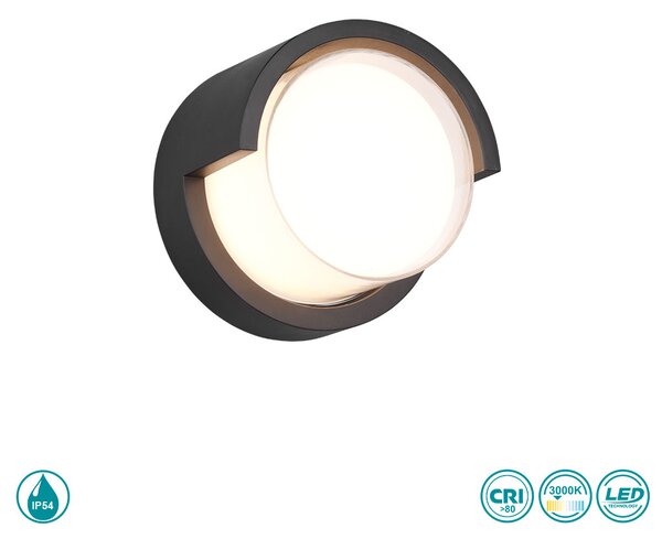 Απλίκα Εξωτερικού Χώρου RL Lighting Puno R27036132 Μαύρη Ματ