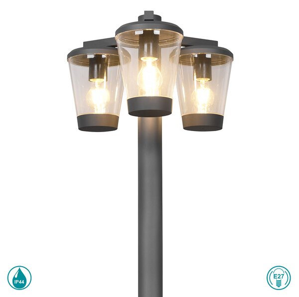 Κολόνα Εξωτερικού Χώρου Trio Lighting Cavado 411060342 Ανθρακί
