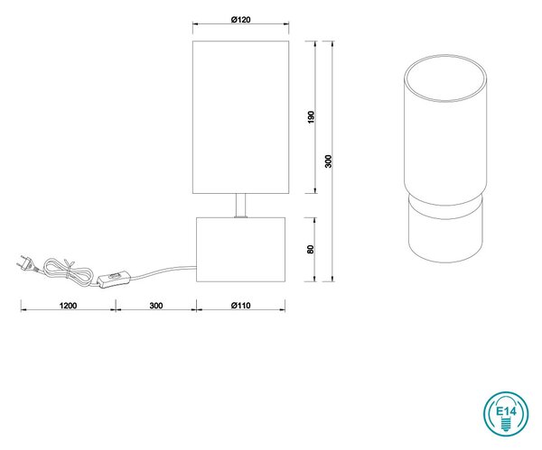 Πορτατίφ RL Lighting Woody R50171930 Λευκό