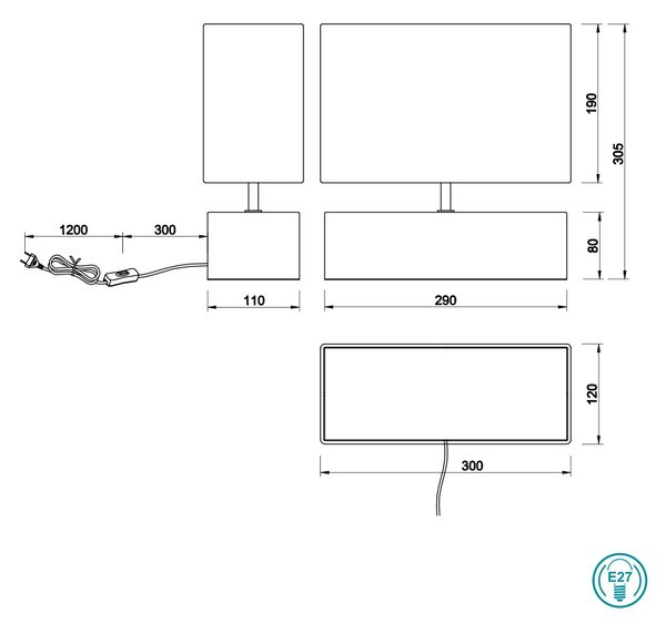 Πορτατίφ RL Lighting Woody R50181080 Μαύρο