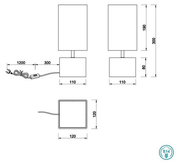 Πορτατίφ RL Lighting Woody R50171080 Μαύρο