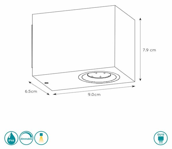 Απλίκα Εξωτερικού Χώρου Lucide Zora 22860-05-31 Λευκή