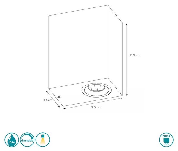 Απλίκα Εξωτερικού Χώρου Lucide Zora 22860-10-31 Λευκή